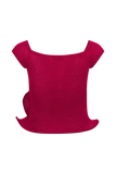 Haisley Off Shoulder Knit Top Raspberry