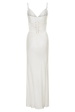 Seraphine Corset Satin Maxi Dress Ivory