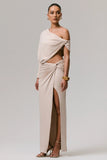 Marlena Stone Twisted Split Maxi Skirt