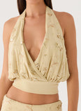 Vivienne Halter Top Pale Olive