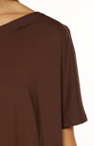 Bisou Brown Off Shoulder Mini Dress