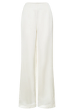 Sydney Straight Leg Satin Pants Ivory