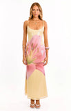 Marchelle Yellow Floral Sequin Maxi Dress