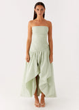 Misa Bubble Maxi Dress Mint