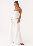 Cheryl Bustier Halter Top White