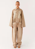 Khalil Denim Jacket Tan