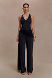 Aspyn Slinky And Mesh Top Black
