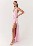 Chellie Wrap Maxi Dress Pink