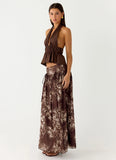 Hot Like Me Maxi Skirt Espresso Meadow