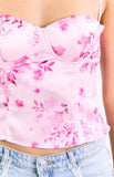 Angela Pink Floral Print Top