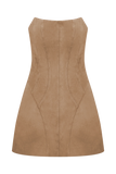 Andy Faux Suede Mini Dress Camel