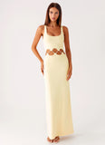Dreamboat Beaded Maxi Dress Yellow