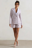 Florenza Mauve Lace High Waist Tailored Shorts