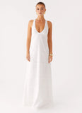 Kiana Halter Maxi Dress White