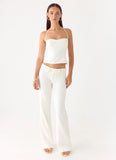 Weiss Low Rise Suiting Pants White