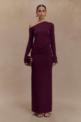 Miles Knit Maxi Skirt Plum