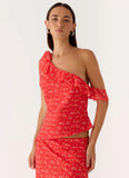 Calia Top Magenta Red Rose