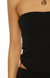 Perla Black Strapless Corset Top