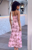 Tari Pink Butterfly Sequin Maxi Dress