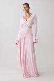 Electra Slinky Lace Maxi Dress Ballet Pink