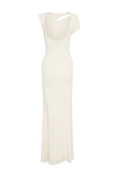 Kaida Slinky Maxi Dress With Hardware Ivory