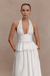 River Halter Neck Sleeveless Top White
