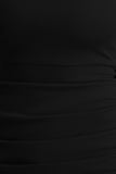 Zaya Black Long Sleeve Mini Dress With Drape