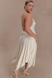 Sylvie Modal Hankie Midi Dress Ivory