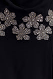Santal Floral Chiffon Halter Maxi Dress Black
