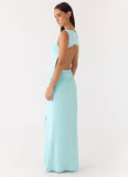 Fault Line Maxi Dress Aqua