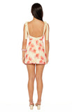 Bambi Yellow and Pink Floral Print Mini Dress