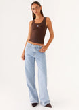 Keanna Low Rise Denim Jeans Sky