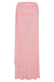 Arna Mesh Maxi Skirt Candy Pink