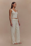 Natalya Knit Wide Leg Pants Ivory
