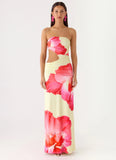 In The Rhythm Maxi Dress Yellow Floral Spritz