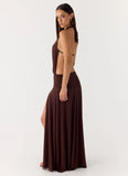 All This Aura Maxi Dress Chocolate