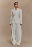 Cyrene Linen Wide Leg Pants Oat Marle