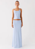 Like A Flower Maxi Skirt Baby Blue