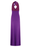 Stacy Knit Halter Maxi Dress Purple Red