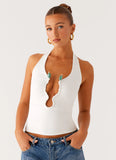 Diego Halter Top Off White