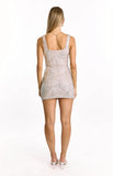 Jayda Silver Sequin Party Mini Dress