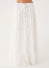 Yours To Keep Maxi Skirt White