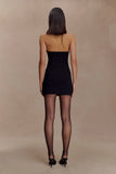 Christina Cross Over Mini Dress Black