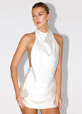 Play It Out Cowl Mini Dress Ivory