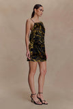 Ayana Cross Back Mini Dress Velvet Burnout