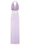 Bonnie Slinky And Lace Maxi Dress Lilac