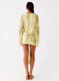 Sorrel Long Sleeve Mini Dress Yellow Tie Dye