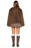 Margot Brown Shaggy Fur Jacket