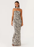 Jigsaw Strapless Maxi Dress Zebra