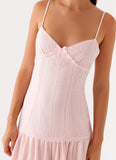 Found You Midi Dress Pink
